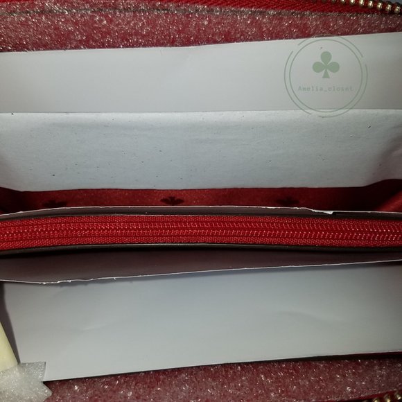 MAKE AN OFFER kate spade staci heart pop printed boxed large continental wallet - Picture 6 of 7